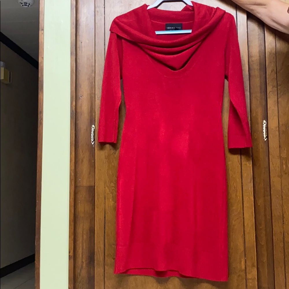 Red Sweater Dress
